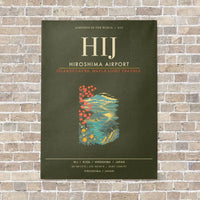 Thumbnail for Hiroshima Airport HIJ - Canvas Framed - Green Army