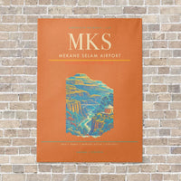Thumbnail for Mekane Selam Airport MKS - Canvas No Frame - Orange
