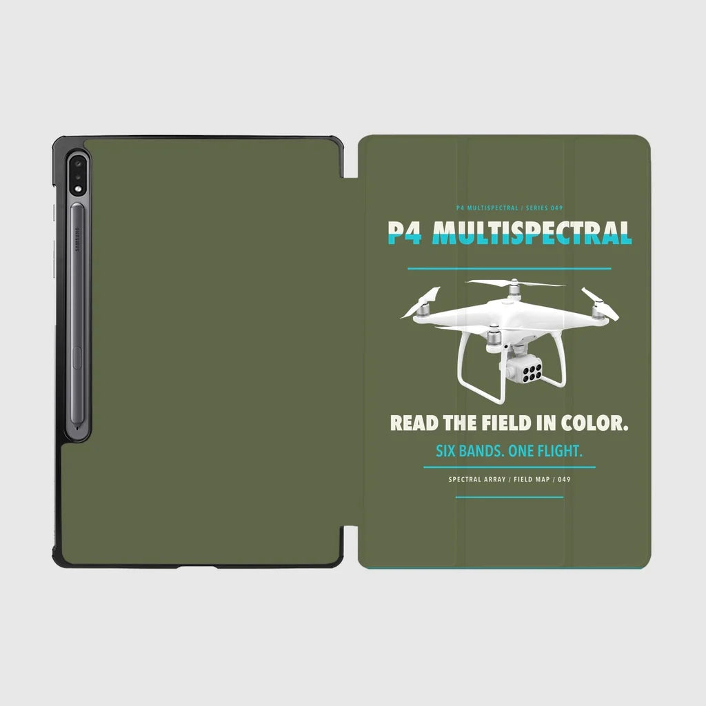 DJI P4 Multispectral design on green army samsung tablet tablet case