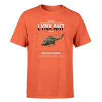 Thumbnail for Westland Lynx AH7 design on orange t-shirt, single-side print