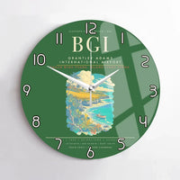 Thumbnail for Grantley Adams International Airport BGI Wall-Clock No-Frame - Green