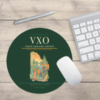 Thumbnail for Växjö Småland Airport (VXO) design on dark green round mouse pad