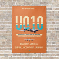 Thumbnail for Airbus U010 Aliaca VTOL vertical canvas print - no frame - orange background