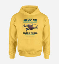 Thumbnail for DJI Mavic Air design on yellow hoodie single side