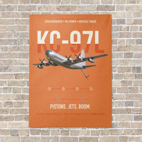 Thumbnail for KC-97L STRATOFREIGHTER vertical canvas print - no frame - orange background