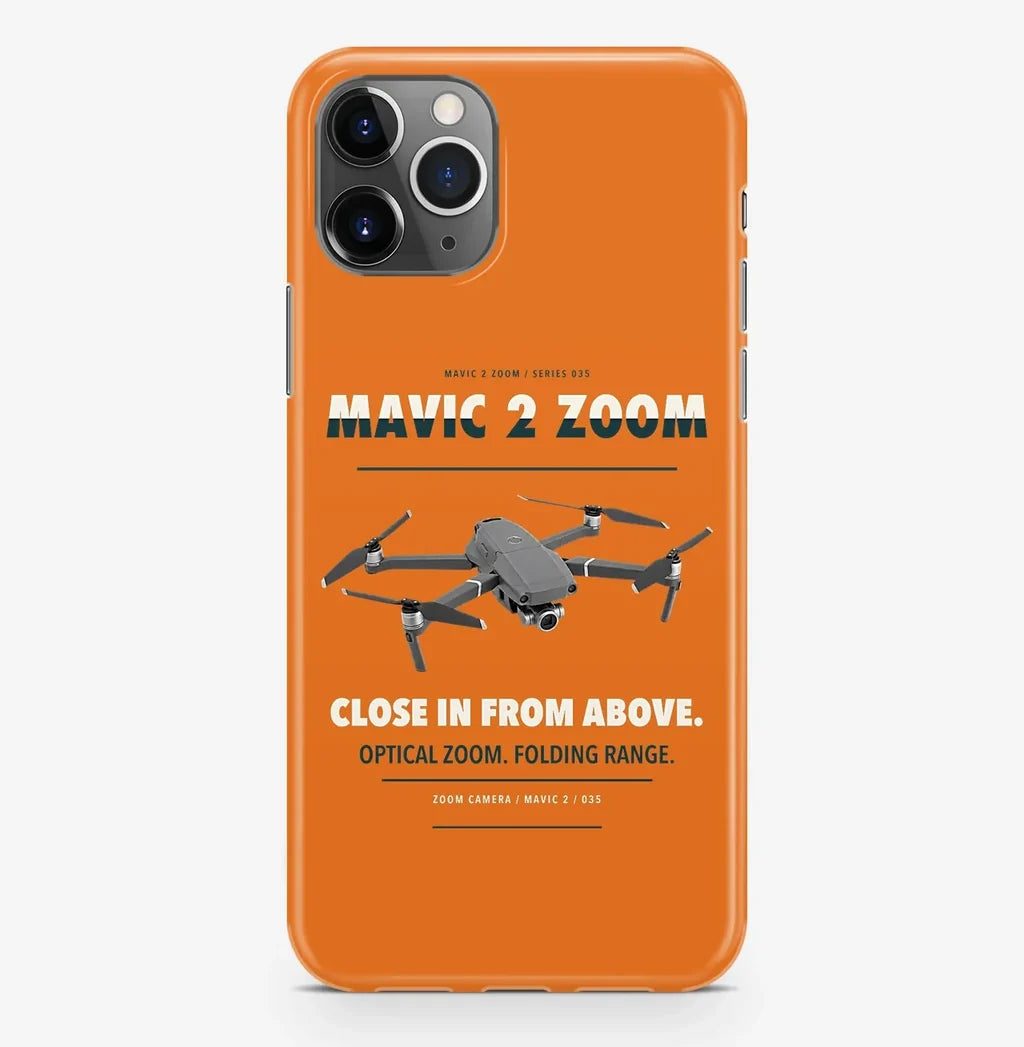DJI Mavic 2 Zoom Case ProMax design on orange iphone case promax