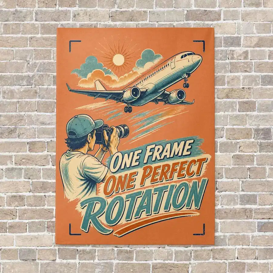 One Frame One Perfect Rotation vertical canvas print - no frame - orange background