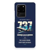 Thumbnail for Boeing 737-300 Classic design on samsung case - navy blue