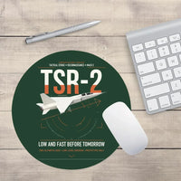 Thumbnail for BAC TSR-2 design on dark green round mouse pad