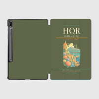 Thumbnail for Horta Airport (HOR) design on green army samsung tablet tablet case