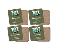 Thumbnail for Boeing 707-320C design on green army 4 pieces set coaster