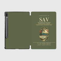 Thumbnail for Savannah-Hilton Head International Airport (SAV) design on green army samsung tablet tablet case