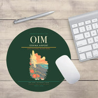 Thumbnail for Oshima Airport (OIM) design on dark green round mouse pad