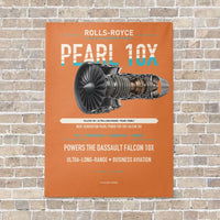 Thumbnail for PEARL 10X vertical canvas print - no frame - orange background