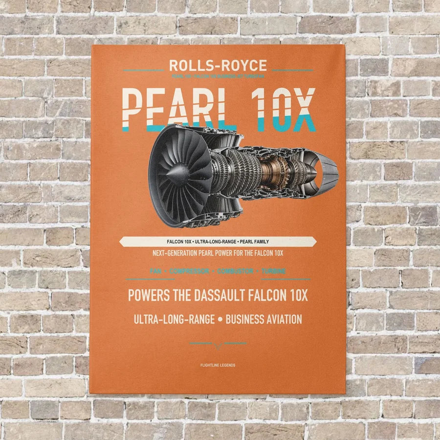 PEARL 10X vertical canvas print - no frame - orange background