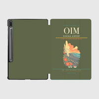 Thumbnail for Oshima Airport (OIM) design on green army samsung tablet tablet case