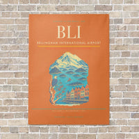Thumbnail for Bellingham International Airport BLI - Canvas No Frame - Orange