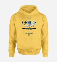 Thumbnail for Tecnam P-Mentor design on yellow double-side hoodie, single-side print