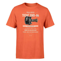 Thumbnail for TRENT XWB-84 design on orange single side