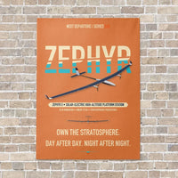 Thumbnail for Airbus Zephyr S vertical canvas print - no frame - orange background