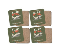 Thumbnail for A-4E Skyhawk design on green army 4 pieces set coaster