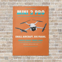 Thumbnail for DJI Mini 3 Pro vertical canvas print - no frame - orange background