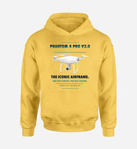 Thumbnail for DJI Phantom 4 Pro V2.0 design on yellow hoodie single side