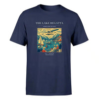 Thumbnail for VINTAGE G4039 - The Lake Regatta - Premium T-Shirt design on navyblue premium t shirt