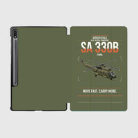 Thumbnail for Aérospatiale SA 330B Puma design on green army samsung tablet tablet case