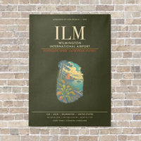 Thumbnail for Wilmington International Airport ILM - Canvas Framed - Green Army