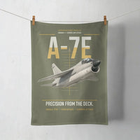 Thumbnail for A-7E Corsair II design on green army towel