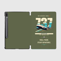 Thumbnail for Boeing 737-500 Classic design on green army samsung tablet tablet case