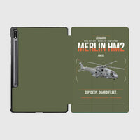 Thumbnail for Leonardo AW101 Merlin HM2 design on green army samsung tablet tablet case