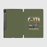 Thumbnail for C-17A Globemaster III design on green army samsung tablet tablet case