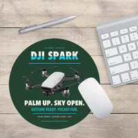 Thumbnail for DJI Spark design on dark green round mouse pad