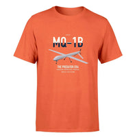 Thumbnail for MQ-1B Predator design on orange double-side t-shirt, single-side print