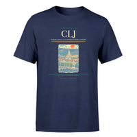 Thumbnail for Cluj-Napoca Airport (CLJ) Premium T-Shirt Navy Blue