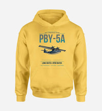 Thumbnail for PBY-5A Catalina design on yellow double-side hoodie, single-side print