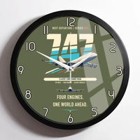Thumbnail for Boeing 747-400 design on green army framed wall clock