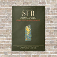 Thumbnail for Orlando Sanford International Airport SFB - Canvas Framed - Green Army