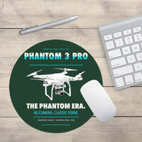 Thumbnail for DJI Phantom 3 Professional design on dark green round mouse pad