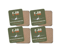 Thumbnail for E-6B Mercury design on green army 4 pieces set coaster
