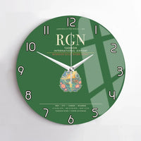 Thumbnail for Yangon International Airport RGN Wall-Clock No-Frame - Green
