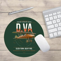 Thumbnail for Albatros D.Va design on dark green round mouse pad