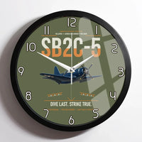 Thumbnail for SB2C-5 Helldiver design on green army framed wall clock
