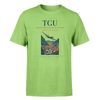 Thumbnail for Toncontín International Airport (TGU) T-Shirt single-side front print in Light Green | toncontín-international-airport-tgu-double-side-t-shirt