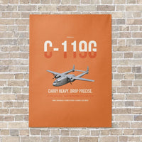 Thumbnail for C-119G Flying Boxcar vertical canvas print - no frame - orange background