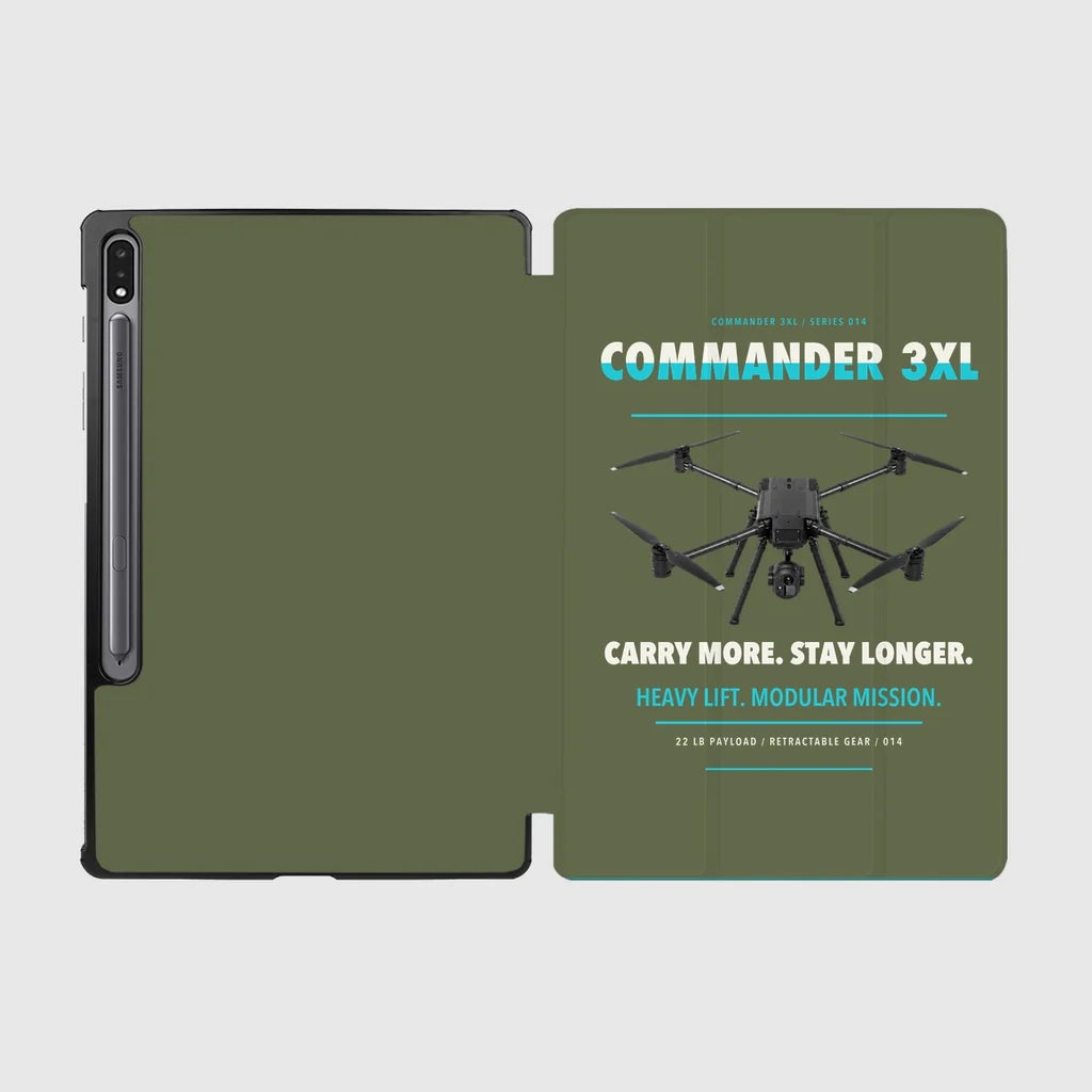 Draganfly Commander 3XL design on green army samsung tablet tablet case