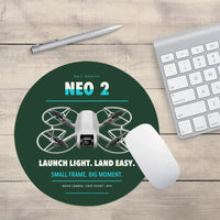 Thumbnail for DJI Neo 2 design on dark green round mouse pad