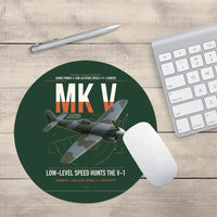 Thumbnail for Hawker Tempest Mk V design on dark green round mouse pad